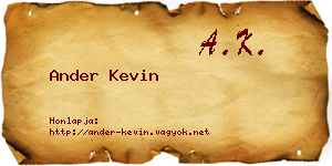 Ander Kevin névjegykártya